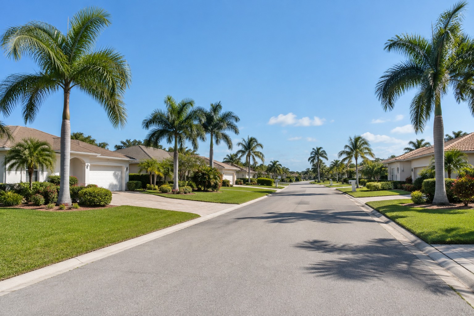 A Punta Gorda Florida residential street, illustrative