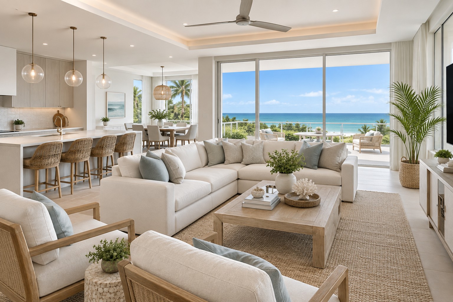 A bright Southwest Florida home interior, illustrative